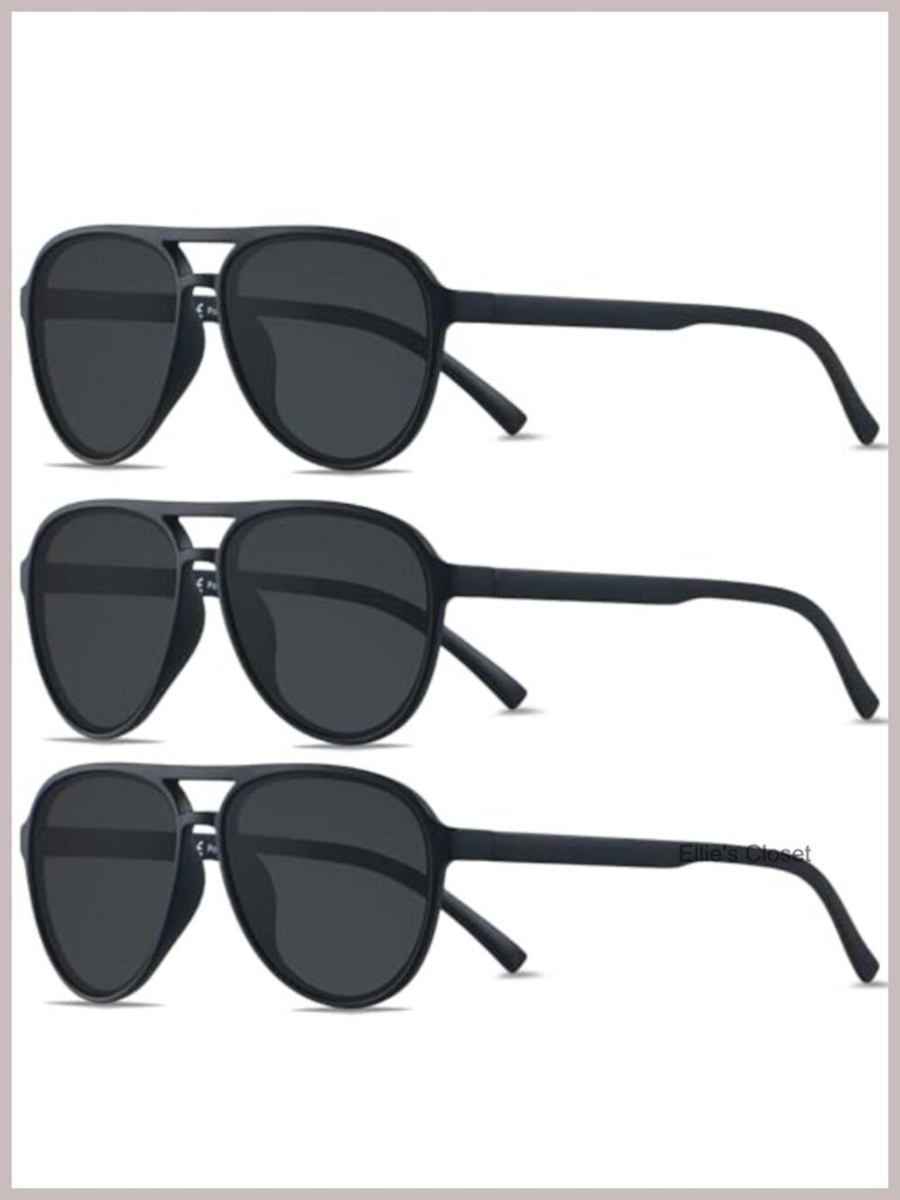 Polarized Aviator Sunglasses Unisex Square UV400 Full Frame